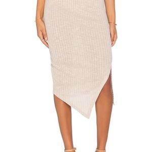 The Fifth Label Delilah Ribbed Pencil Skirt in Oatmeal size S